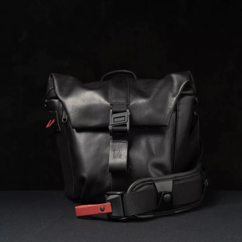 Wotancraft Pilot Travel Camera Bag 3,5l - cuir noir