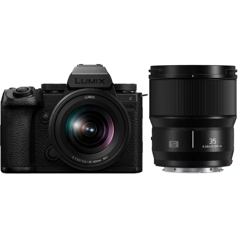 Panasonic Lumix DC-S5 IIX Boîtier + Lumix S 20-60mm f/3.5-5.6 + Lumix S 35mm f/1.8