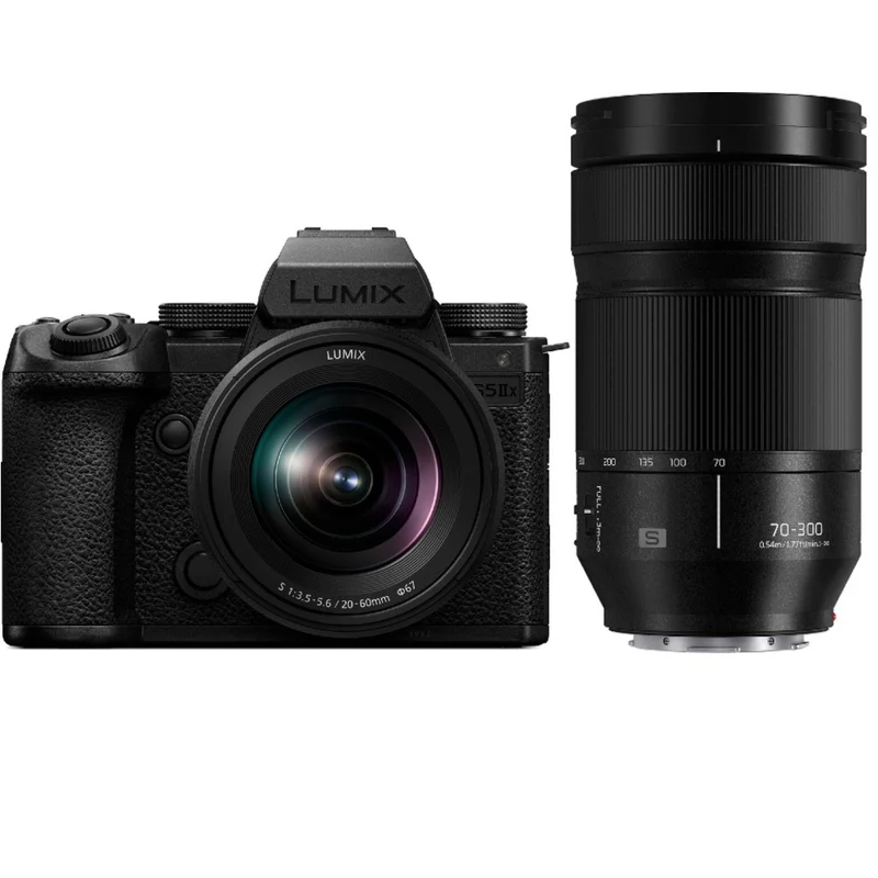 Panasonic Lumix DC-S5 IIX Boîtier + Lumix S 20-60mm f/3.5-5.6 + Lumix S 70-300mm f/4.5-5.6 Macro OIS