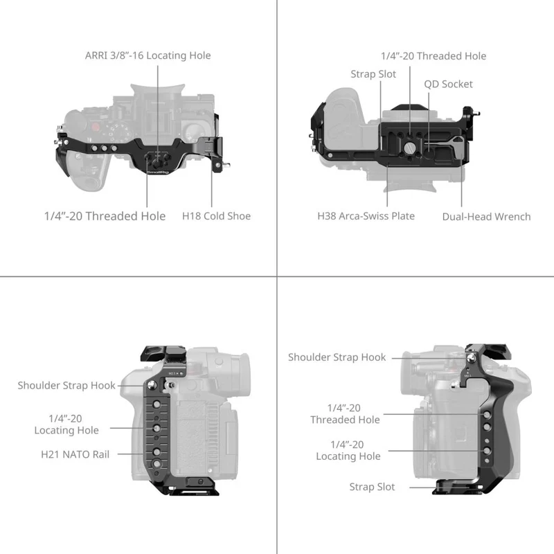 SmallRig HawkLock Cage à déclenchement rapide pour Panasonic LUMIX GH7 / GH6 4824