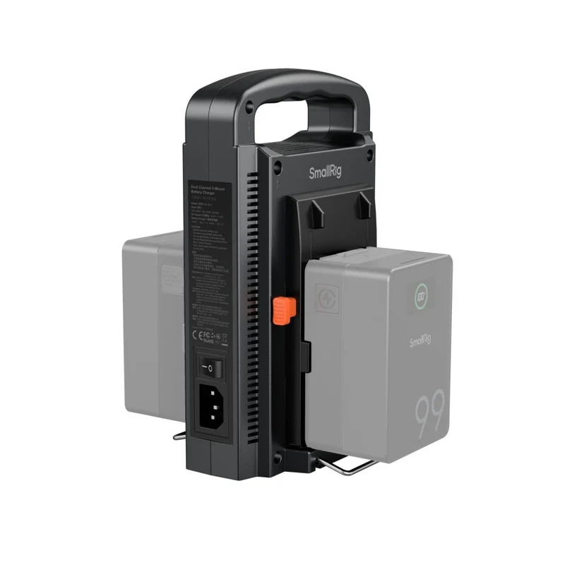 SmallRig 4578 Chargeur de Batterie V-Mount Double Canal (Norme Européenne)