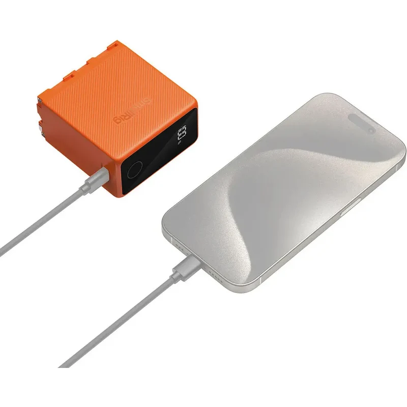 SmallRig 4576 NP-F970 USB-C Batterie Rechargeable pour Appareil Photo, Orange
