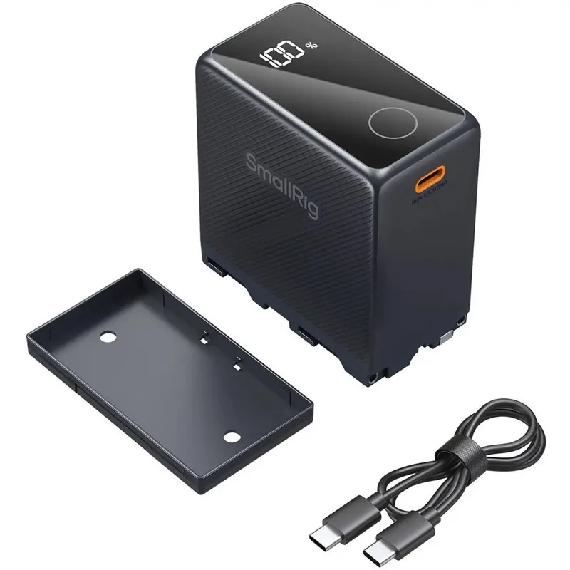 SmallRig 4469 NP-F970 USB-C Batterie Rechargeable pour Appareil Photo, Noir