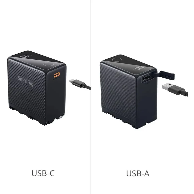 SmallRig 4469 NP-F970 USB-C Batterie Rechargeable pour Appareil Photo, Noir