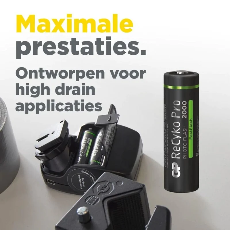 GP Photoflash 2000mAh Rechargeable, 4 Pièces