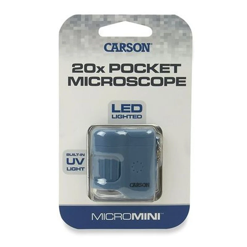 Carson Microscope de poche MicroMini 20x, bleu