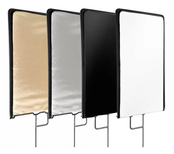 Bresser C-Support Drapeau Panneau 4 Couleurs + Diffus 75x90cm