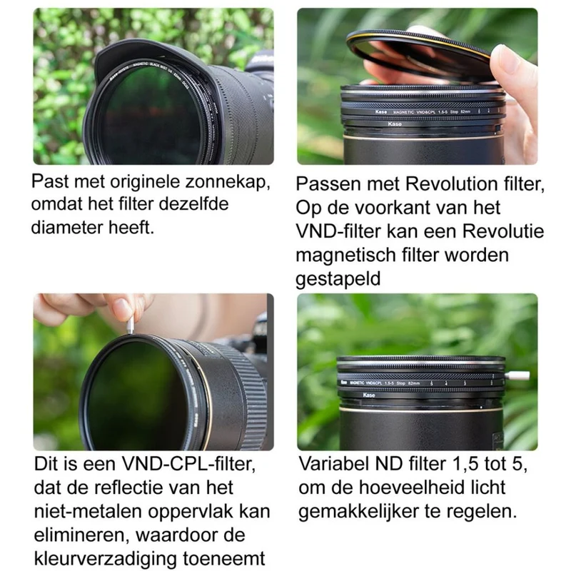 Kase Kit Vidéo VND-CPL avec Blanc Mist 82mm
