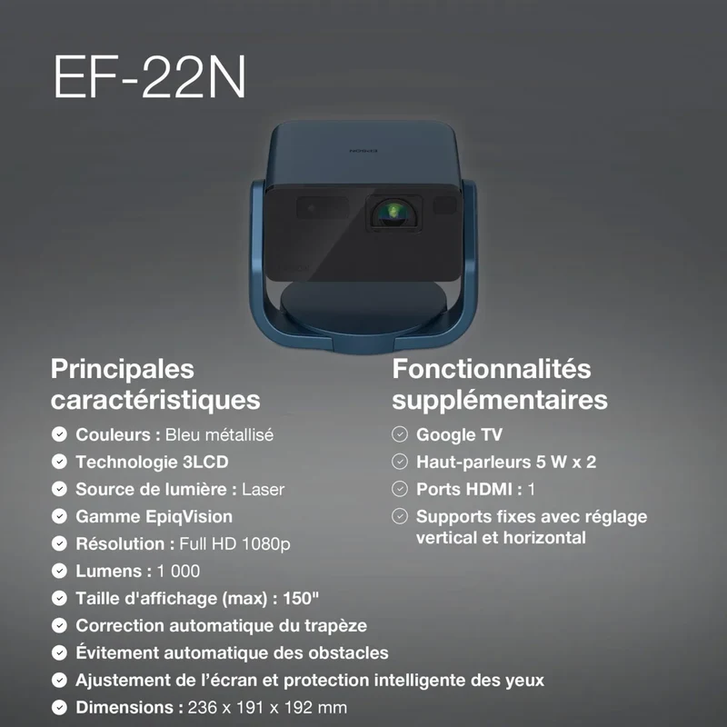 Epson EF-22 Bleu