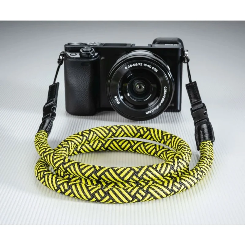 Hama Braid 120 Courroie d'appareil photo, noire/jaune