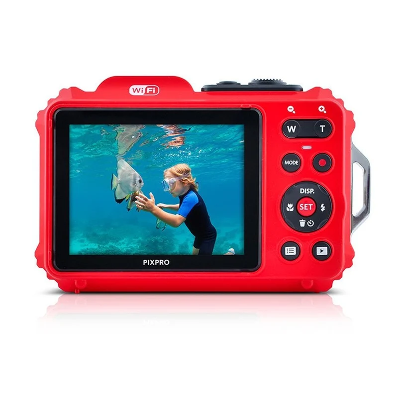 Kodak Étanche PixPro WPZ-2 Rouge Zoom 4x, WiFi + Batterie Supplémentaire + Carte Mémoire 16 Go