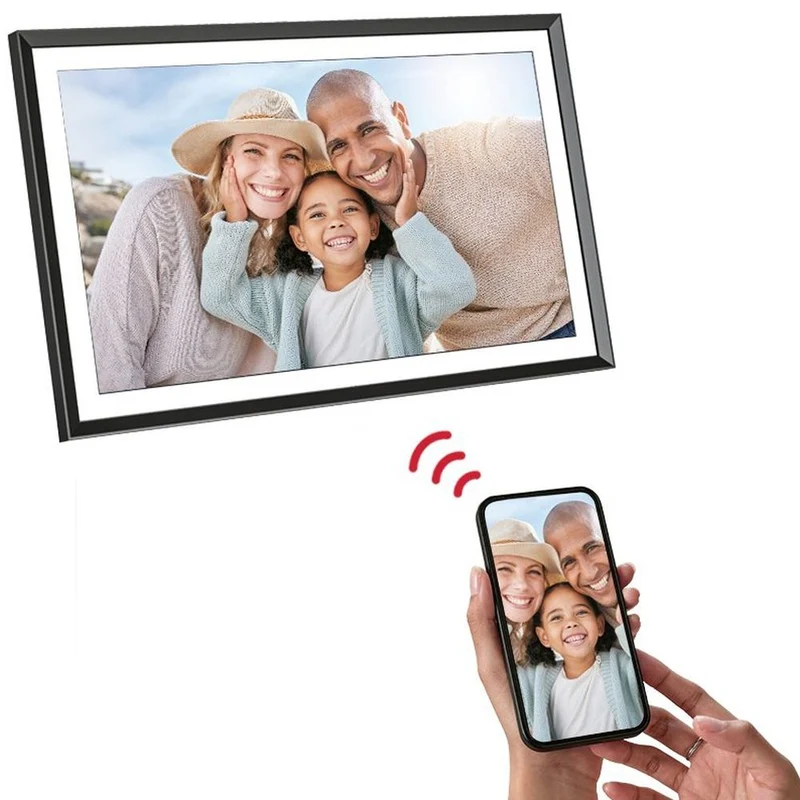 Agfaphoto Frameo Cadre photo numérique WiFi 15,6 pouces, noir