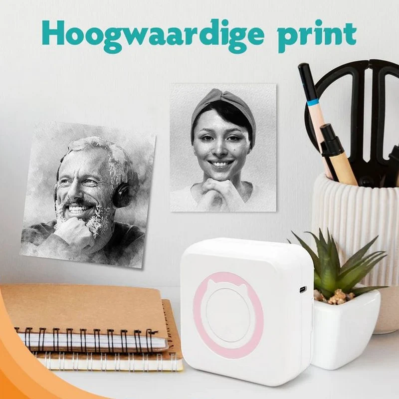 Pora&co Mini imprimante pour mobile, rose