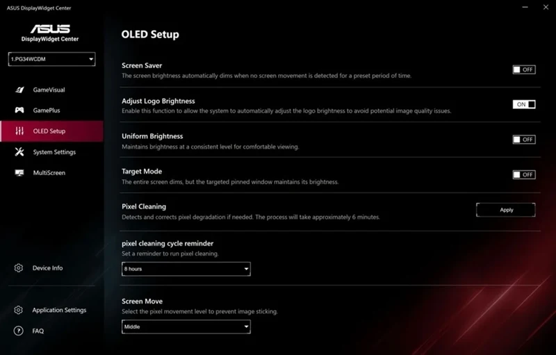 Asus ROG Swift OLED PG34WCDM