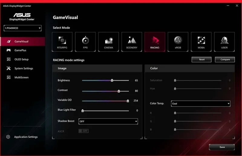 Asus ROG Swift OLED PG49WCD