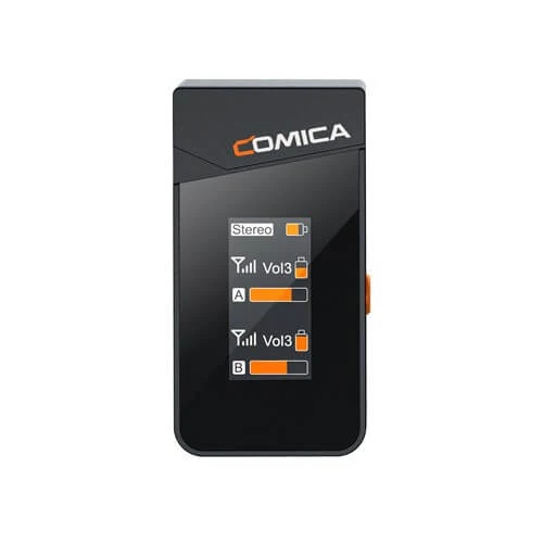 Comica Mini Microphone sans Fil 2.4G - 2 Émetteurs + Étui de Chargement