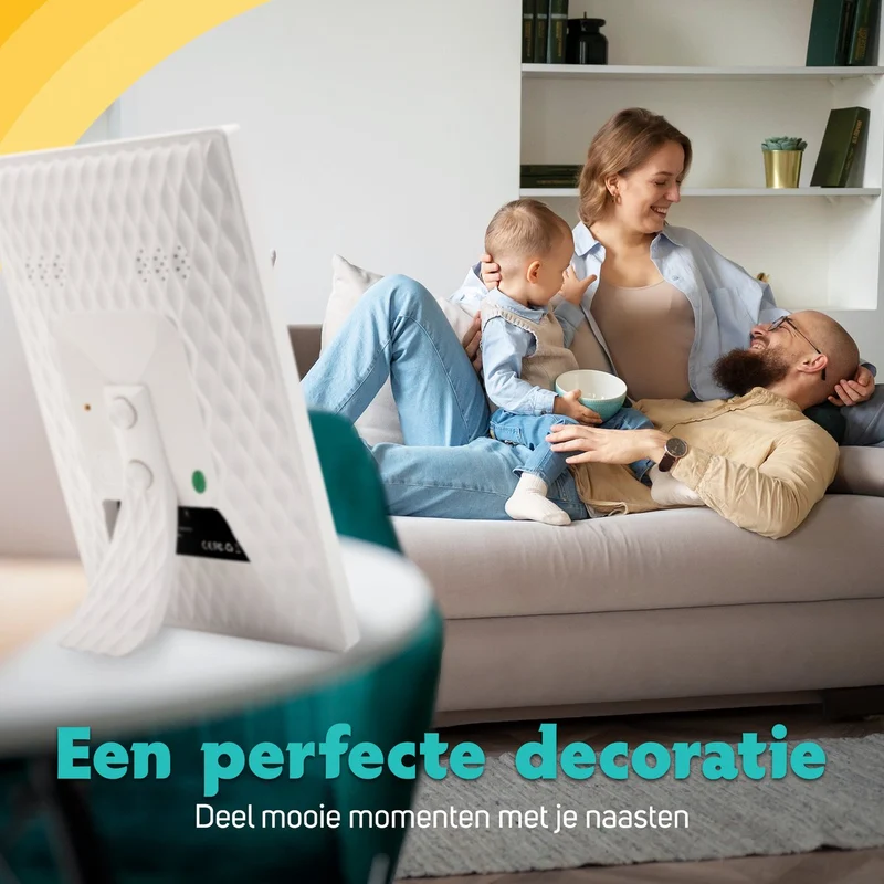 Pora&co Cadre photo numérique avec WiFi et application Frameo 10 pouces, blanc