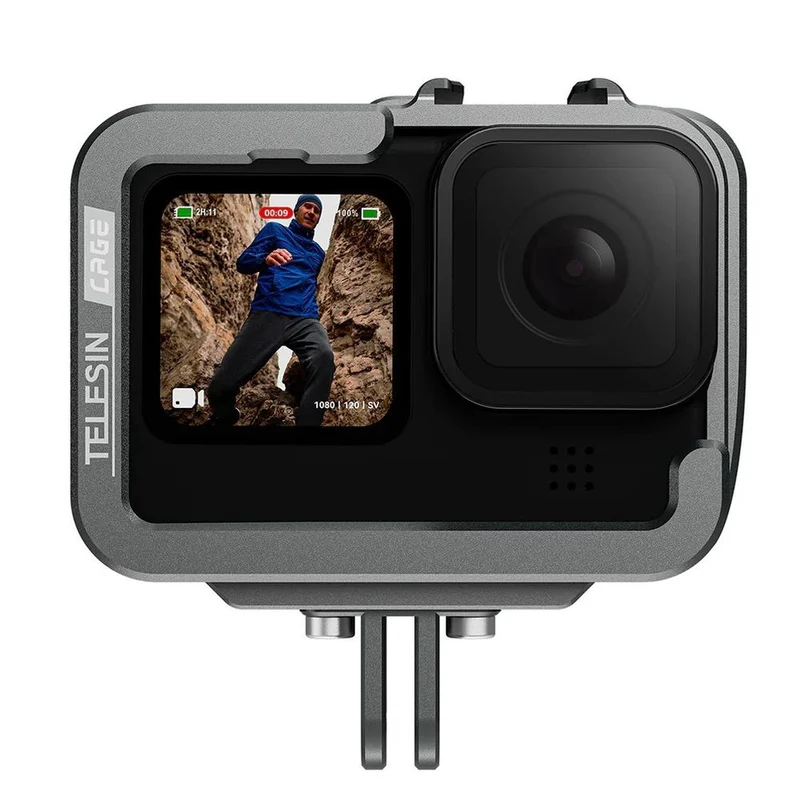 Telesin Cage en métal pour GoPro 9/10/11/12, horizontal+vertical