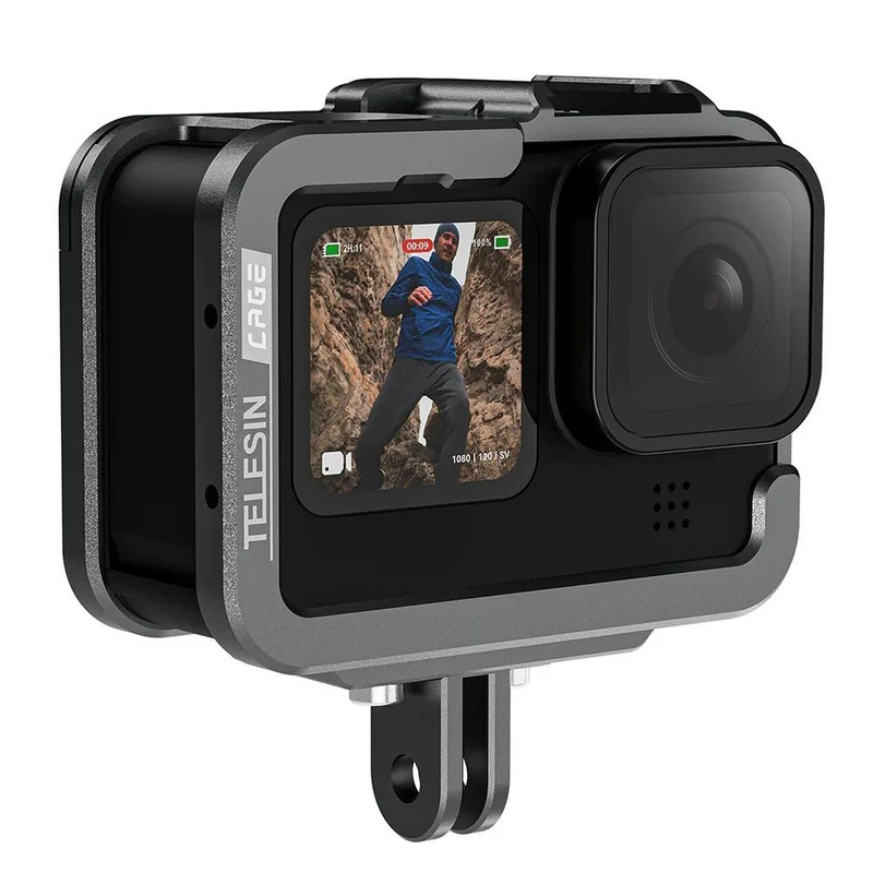 Telesin Cage en métal pour GoPro 9/10/11/12, horizontal+vertical
