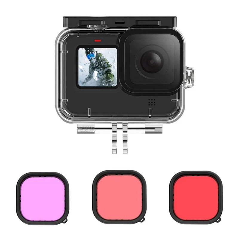 Telesin Étui étanche + ensemble de filtres de plongée pour GoPro 9/10/11/12