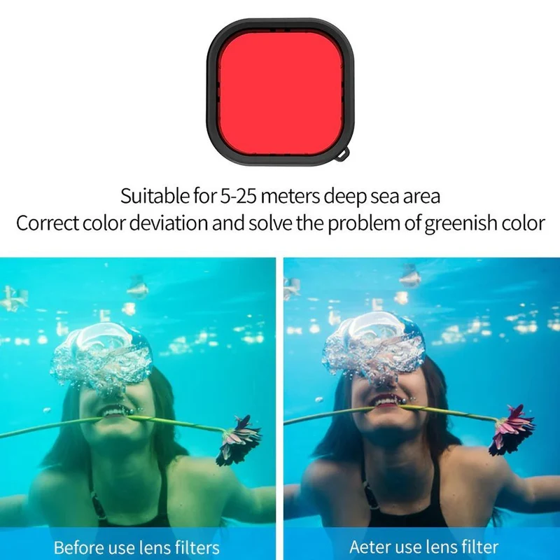 Telesin Étui étanche + ensemble de filtres de plongée pour GoPro 9/10/11/12