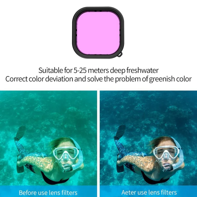 Telesin Étui étanche + ensemble de filtres de plongée pour GoPro 9/10/11/12