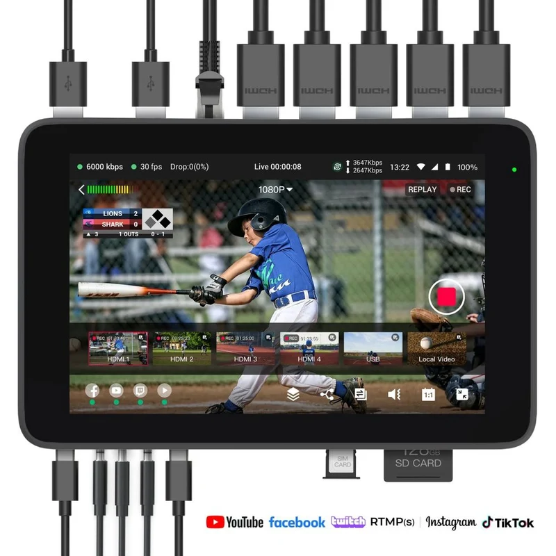 YoloLiv YoloBox Dispositif de diffusion en direct Ultra 4K