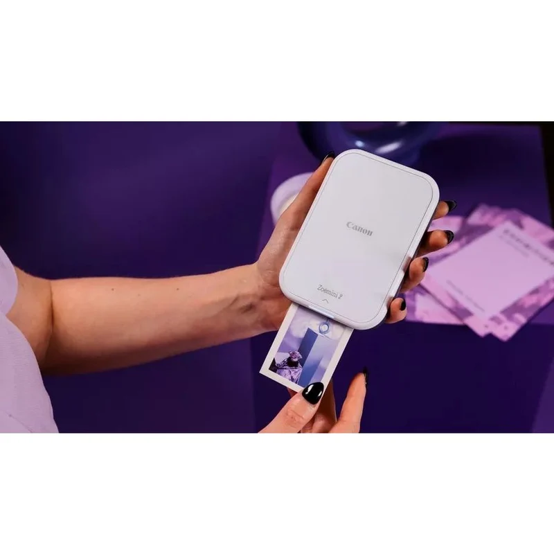 Canon Zoemini 2 Imprimante photo couleur portable blanche + ZP-2030, 5x7.6cm, 20 feuilles