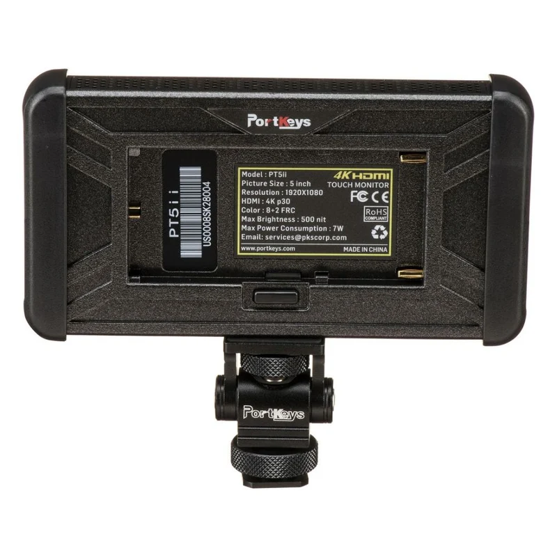 Portkeys PT5 II Moniteur à écran tactile 4K HDMI de 5 pouces avec prise en charge de la LUT 3D