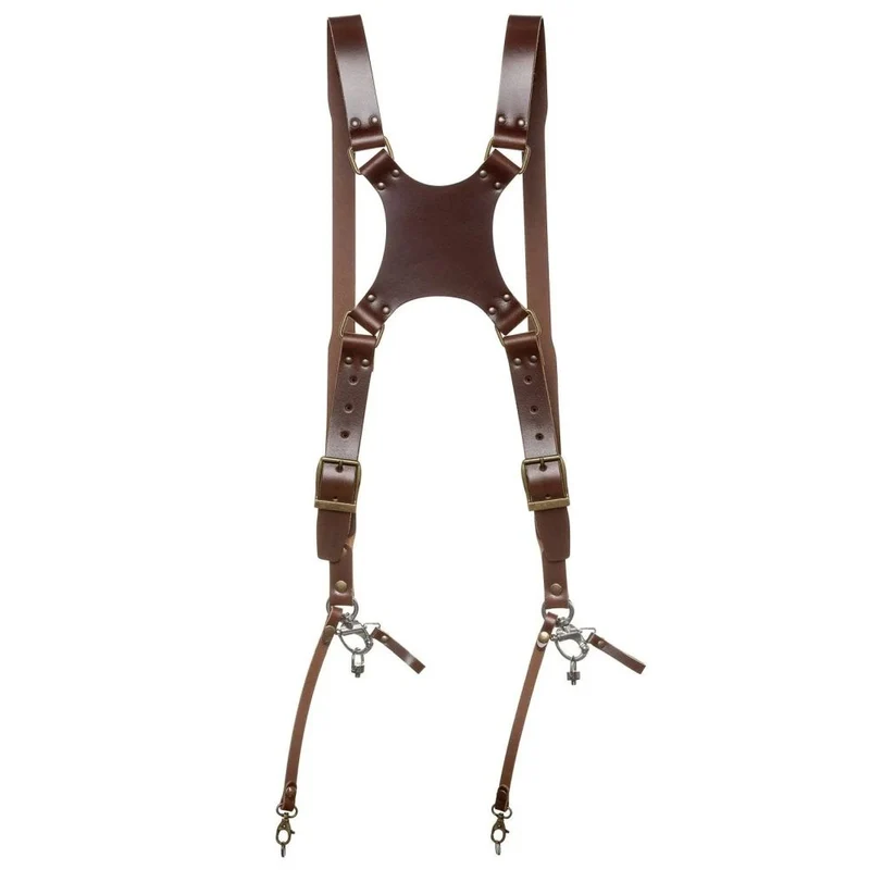 The Hantler Harnais à double caméra Brandy / Brass, Large