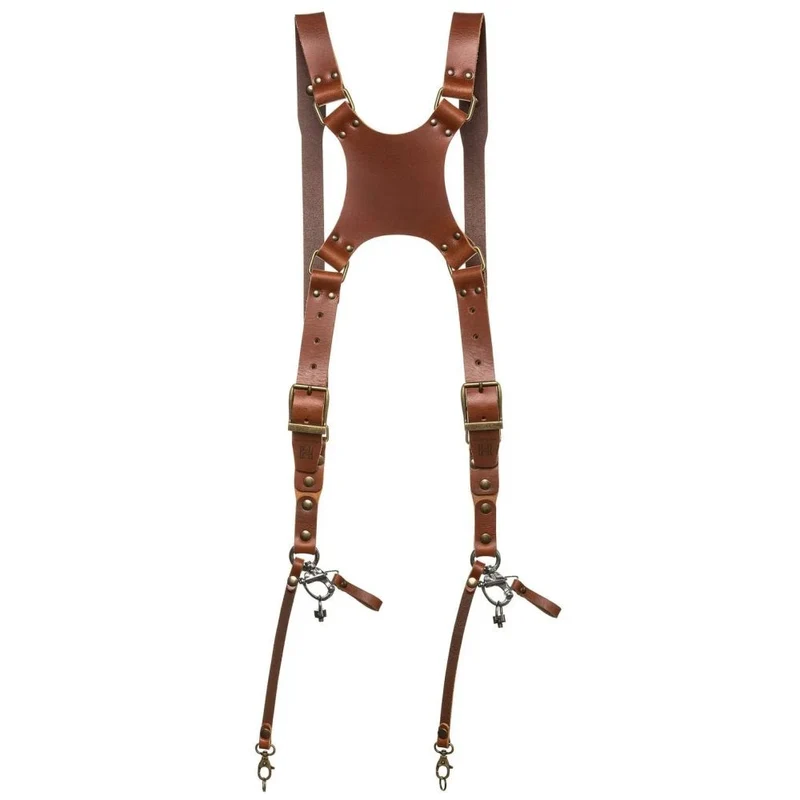 The Hantler Dual Harnais appareil photo Cognac / Brass, Regular