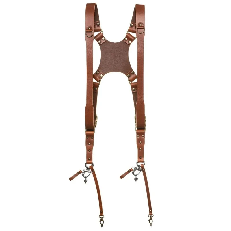 The Hantler Dual Harnais appareil photo Cognac / Brass, Regular