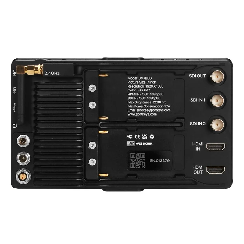 Portkeys BM7 II DS Moniteur de 7 pouces avec contrôle sans fil de la caméra