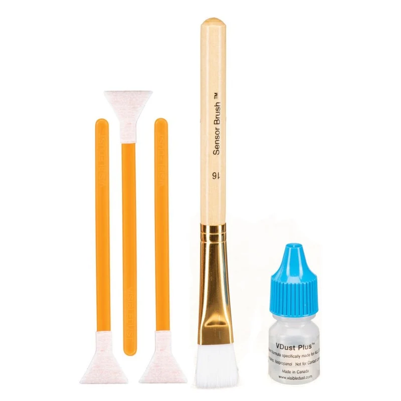 Kit de nettoyage à sec et humide du capteur de poussière visible 1.6x
