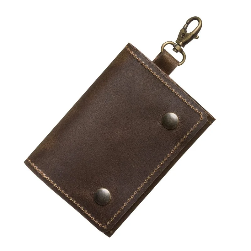 The Hantler Porte-cartes mémoire Brun chocolat / Laiton, 3x SD + 2x CF