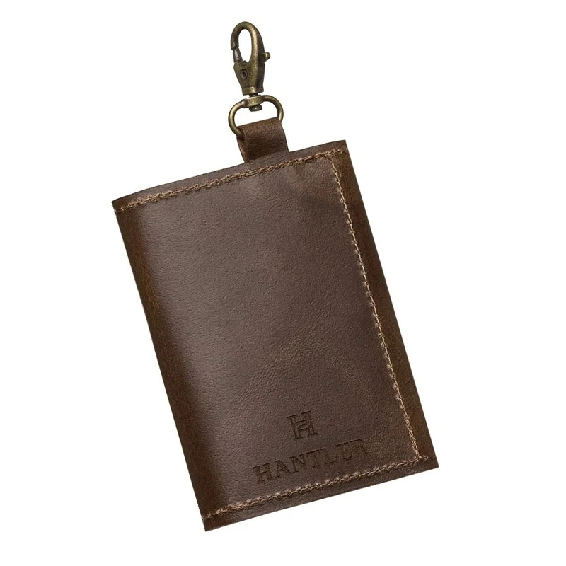 The Hantler Porte-cartes mémoire Brun chocolat / Laiton, 3x SD + 2x CF