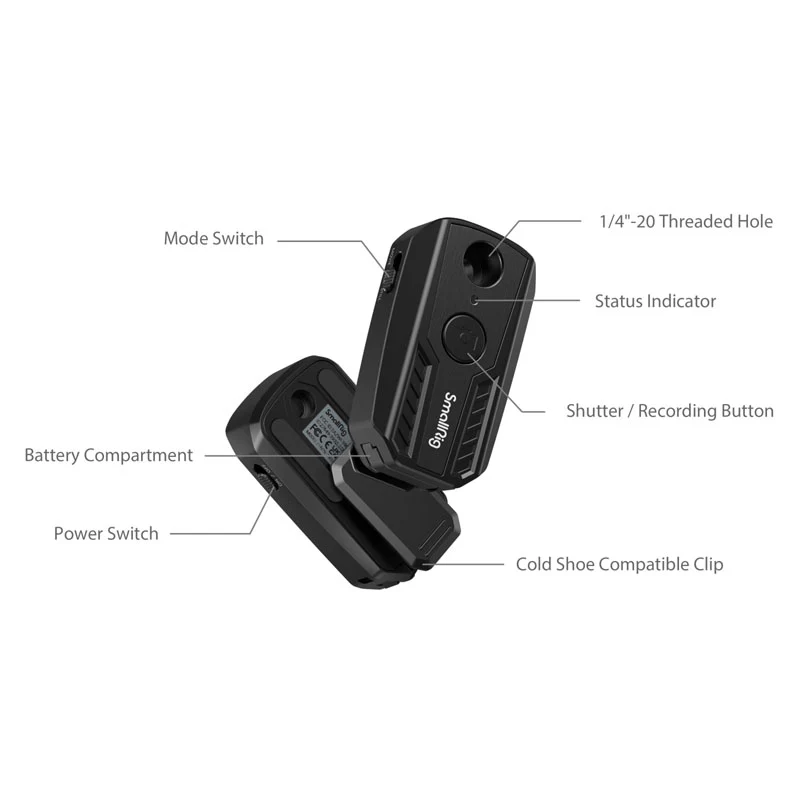 SmallRig 3902 Télécommande sans fil pour certains appareils photo Sony / Canon / Nikon