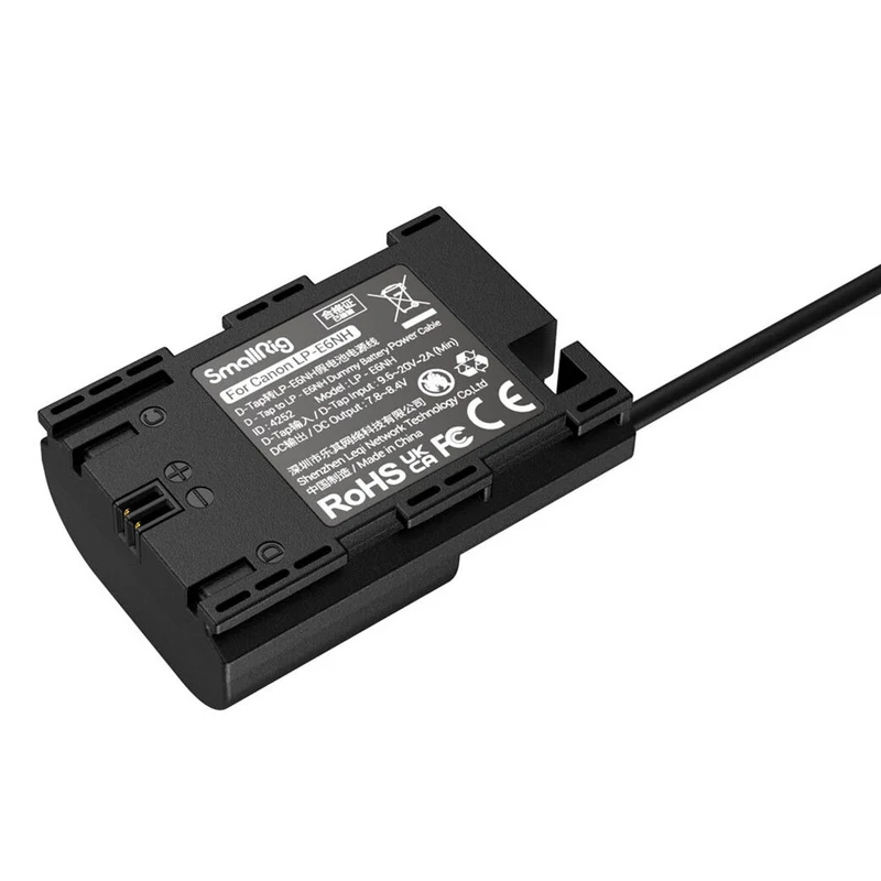 SmallRig 4252 Câble d'alimentation pour batterie factice D-Tap vers LP-E6NH