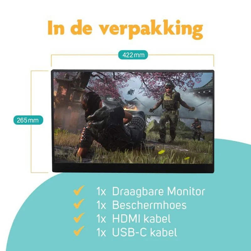 Pora&Co Moniteur portable 18,5 pouces