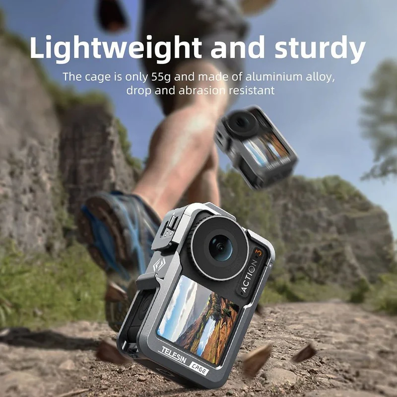 Telesin Cage en métal pour DJI Osmo Action 3