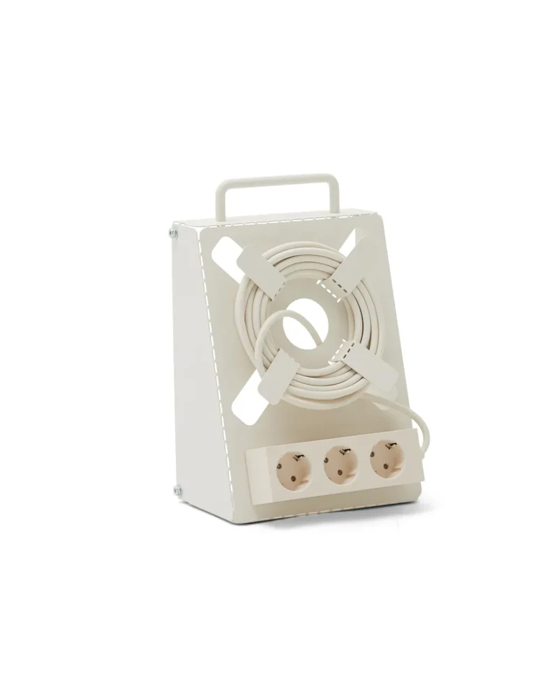 Pedestal Cable Stand Blanc