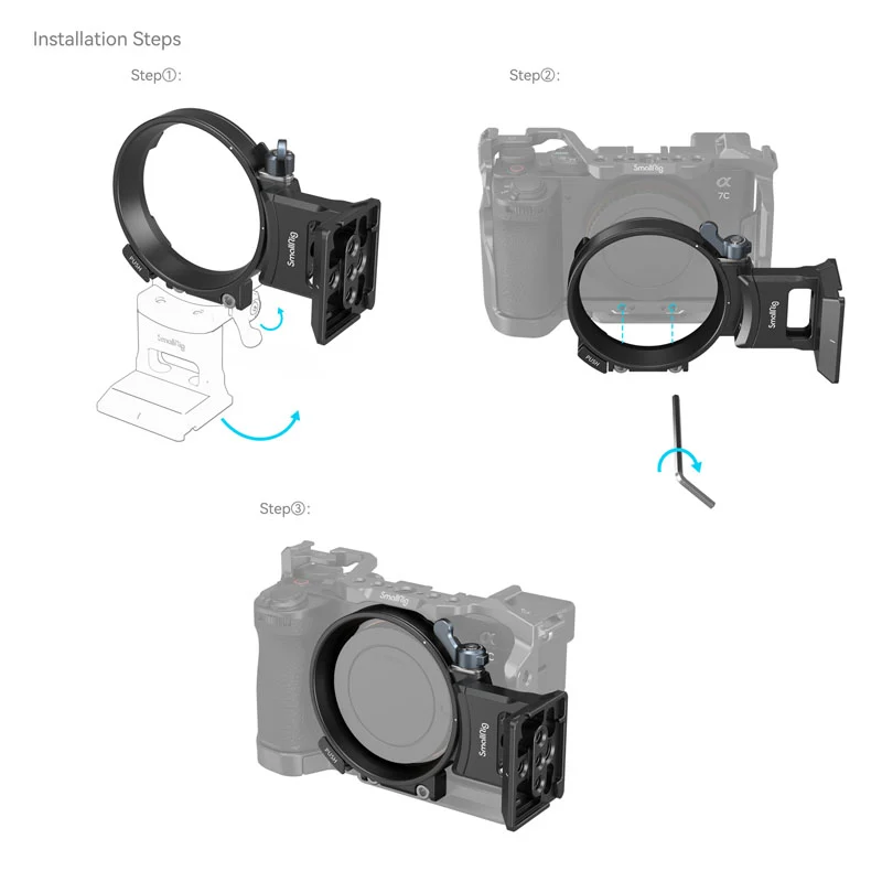 SmallRig 4424 Plaque de Montage Horizontal à Vertical pour Sony Alpha 7C II / 7CR