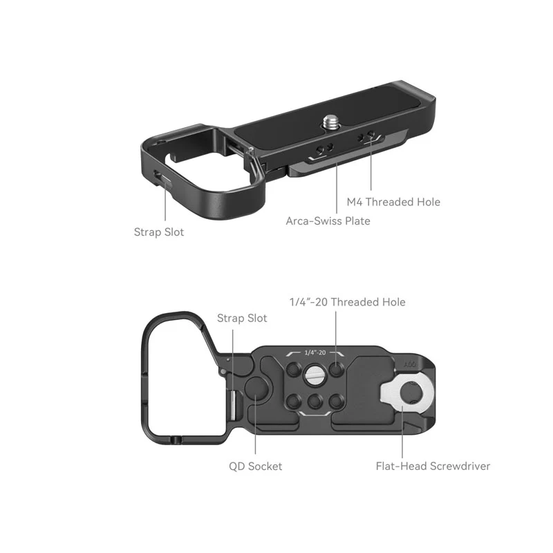 SmallRig 4439 Plaque de Montage Inférieure pour Sony Alpha 7C II / 7CR, Argent