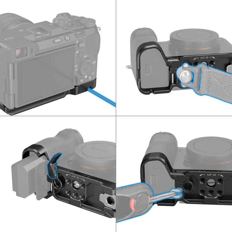 SmallRig 4439 Plaque de Montage Inférieure pour Sony Alpha 7C II / 7CR, Argent