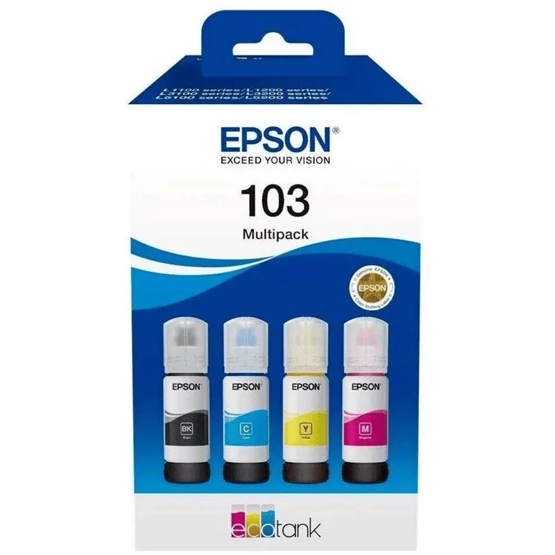 EPSON Cartouche d'encre 103 EcoTank, multipack 4 couleurs (L3110/L3111/L3150/L3151)