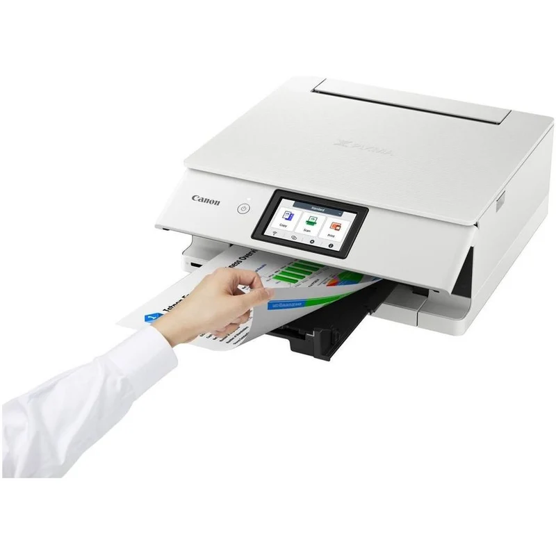 Canon PIXMA TS8751 Imprimante multifonction jet d'encre sans fil, blanc, A4/A5/B5