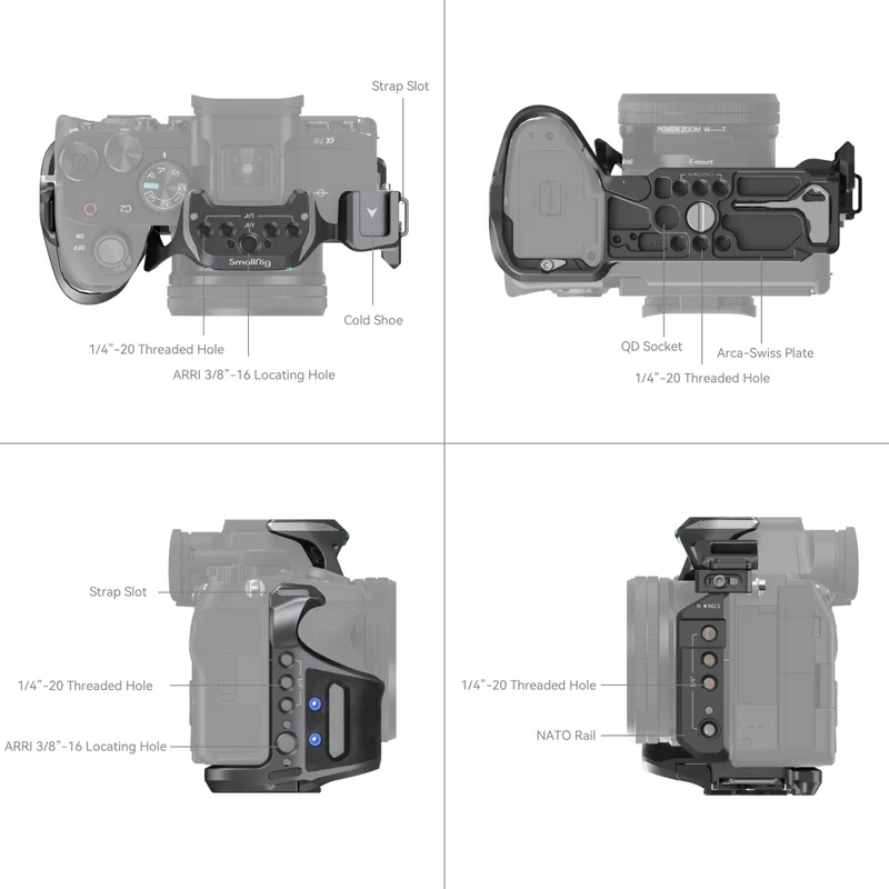 SmallRig 4308 Kit de cage à rhinocéros pour Sony Alpha 7R V / 7I V / 7S II