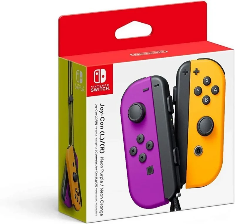 Nintendo Joy-Con Violet Néon et Orange Néon