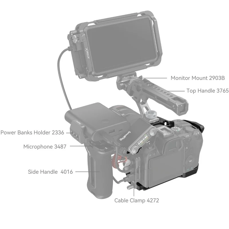 SmallRig 4161 “Noir Mamba” Appareil Photo Cage pour Canon EOS R6 Mark II