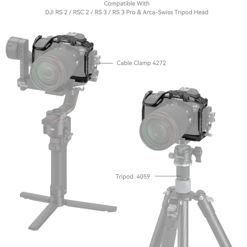 SmallRig 4161 “Noir Mamba” Appareil Photo Cage pour Canon EOS R6 Mark II